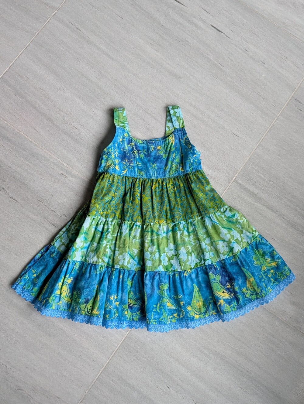 SANTIKI KIDS tiered cotton sundress 3 T